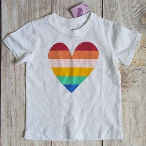 NWT Primary Rainbow Heart Shirt